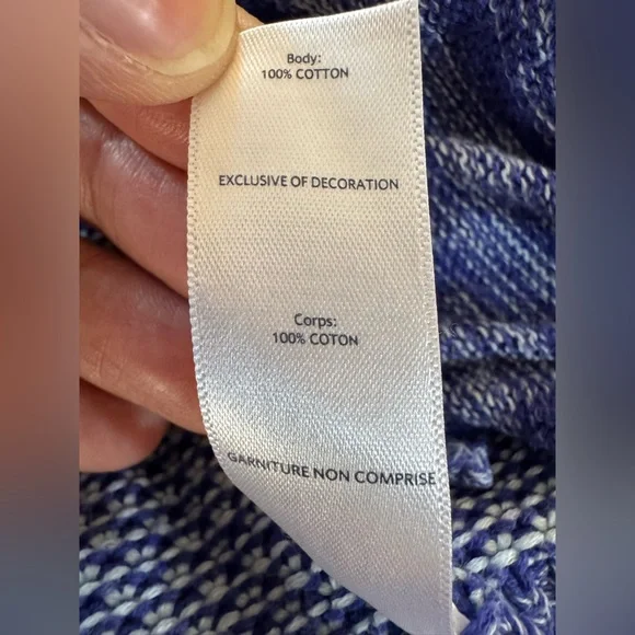 Ivivva EUC size 8/ feelin toasty Navy and Light Blue Striped Knit Sweater - Picture 5 of 12